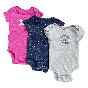 Carter's Unicorn Bodysuits 3 Pack - 3 Months